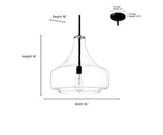 Madelynn 1-Light Pendant light Vintage Brass