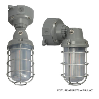 LED Adjustable Vapor Tight Fixture; 20W; 3000K; Gray Finish; 100-277V