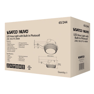 25W LED AREA LIGHT W/PHOTOCELL