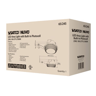 25W LED AREA LIGHT W/PHOTOCELL