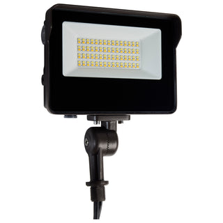 LED Tempered Glass Flood Light with Bypassable Photocell; CCT Selectable 3K/4K/5K; Wattage Adjustable