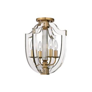 Arietta Semi Flush Aged Brass