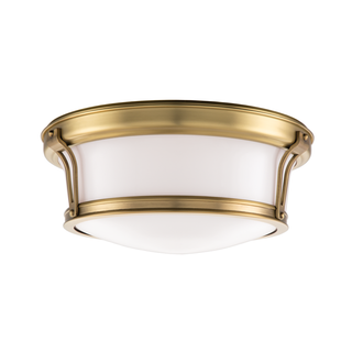 Newport Flush Mount Aged Brass