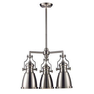 Chadwick 22'' Wide 3-Light Chandeliers - Satin Nickel