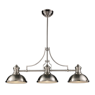 Chadwick 47'' Wide 3-Light Linear Chandeliers - Satin Nickel