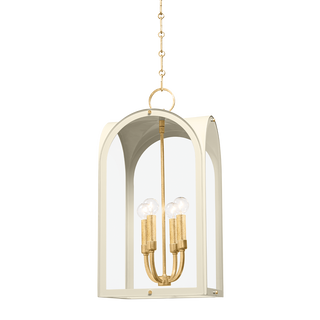LINCROFT Lantern with VINTAGE GOLD LEAF/SOFT SAND Finish