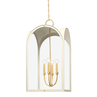 LINCROFT Lantern with VINTAGE GOLD LEAF/SOFT SAND Finish