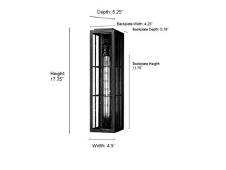 Jaxson 1-Light Outdoor Wall Sconce Powder Coated Black