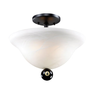 Designer Classics 13'' Wide 2-Light Semi Flush Mount - Matte Black