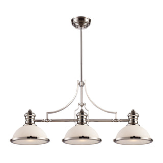 Chadwick 47'' Wide 3-Light Linear Chandeliers - Polished Nickel