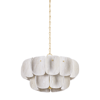 AMALFI Chandelier with VINTAGE GOLD LEAF Finish