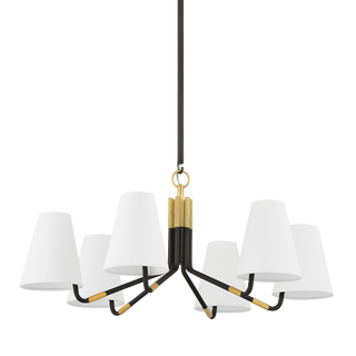 STANWYCK Chandelier with AGED BRASS/DISTRESSED BRONZE Finish