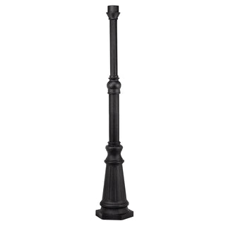 6.5ft Post with Cast Aluminum Base 6.5' Surface Mount Post In Black Finish