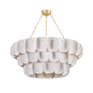 AMALFI Chandelier with VINTAGE GOLD LEAF Finish