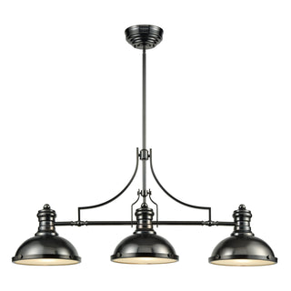 Chadwick 47'' Wide 3-Light Linear Chandeliers - Black Nickel