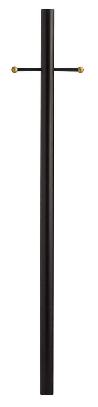 7ft Post with Ladder Rest 7' Direct Burial Post with Ladder Rest In Black Finish