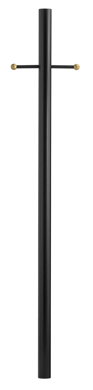 7ft Post with Ladder Rest and Photocell 7' Direct Burial w/ Ladder Rest & Photo Cell In Black Finish