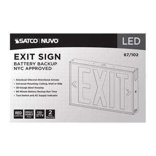 EXIT SIGN - RED - NYC