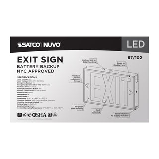 EXIT SIGN - RED - NYC
