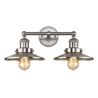 English Pub 18'' Wide 2-Light Vanity Light - Satin Nickel