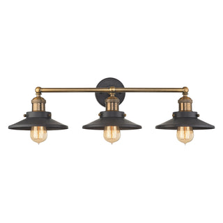 English Pub 28'' Wide 3-Light Vanity Light - Antique Brass