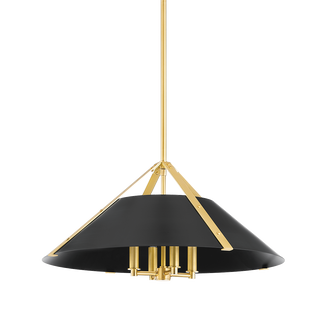RAYMOND Pendant with Aged Brass/soft Black Finish