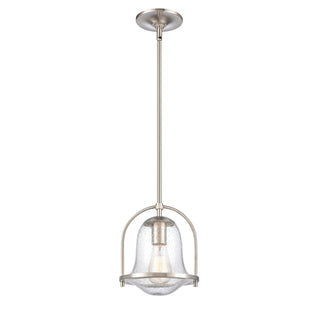 Connection 8'' Wide 1-Light Mini Pendant - Satin Nickel