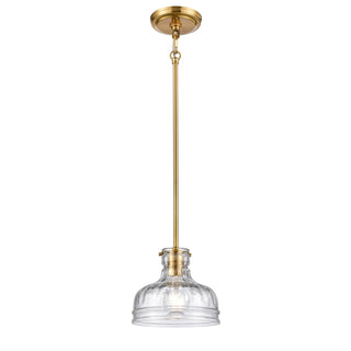 Orinoco 8'' Wide 1-Light Mini Pendant - Satin Brass