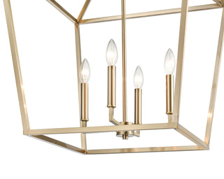 4-Light Pendant light Modern Gold