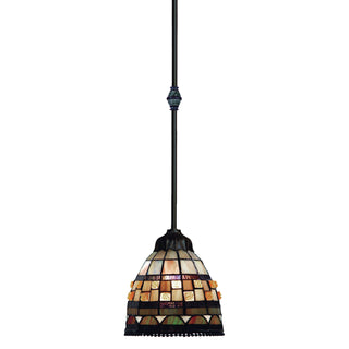 Jewelstone 6'' Wide 1-Light Mini Pendant - Classic Bronze