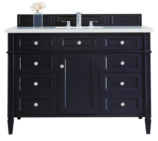 48 Inch Brittany Freestanding Vanity in Victory Blue / Eternal Jasmine Pearl Top