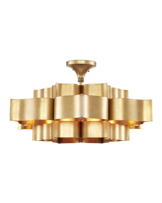 Grand Lotus Large Gold Chandelier