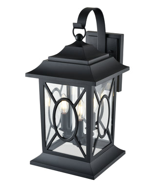 Allbert 3-Light Outdoor Wall Sconce Powder Coated Black