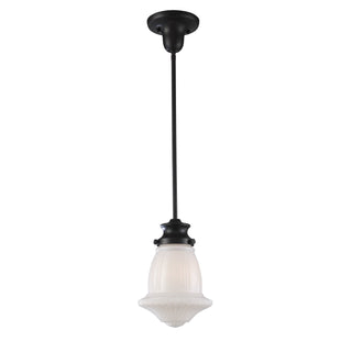 Schoolhouse 8'' Wide 1-Light Mini Pendant - Oiled Bronze