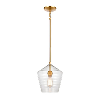 Konis 10'' Wide 1-Light Mini Pendant - Satin Brass