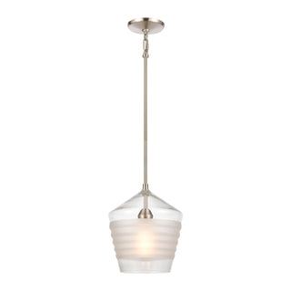 Konis 10'' Wide 1-Light Mini Pendant - Satin Nickel