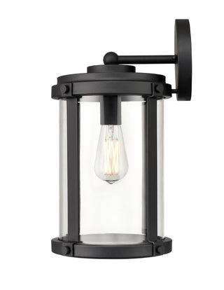 1-Light Outdoor Wall Sconce Textured Black