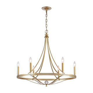 Noura 31.5'' Wide 6-Light Chandeliers - Champagne Gold