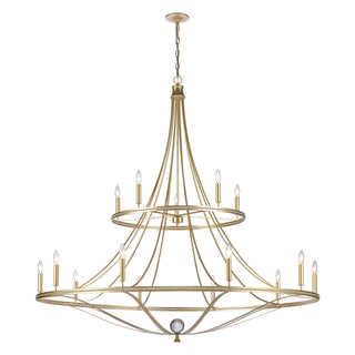 Noura 60'' Wide 15-Light Chandeliers - Champagne Gold