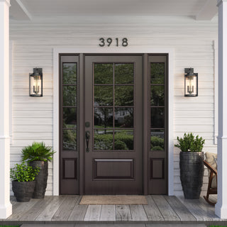 Ellway 2-Light Outdoor Wall Sconce Textured Black