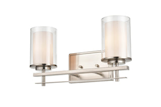 Huderson 2-Light Vanity Brushed Nickel