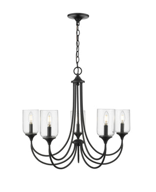 Waddingham 5-Light Chandelier Ceiling Light Matte Black