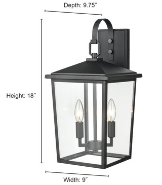 Fetterton 2-Light Outdoor Wall Sconce Powder Coated Bronze