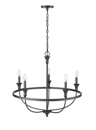 Emery 5-Light Chandelier Ceiling Light Matte Black