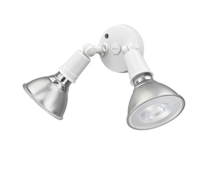 2-Light Security Flood Lights Matte White