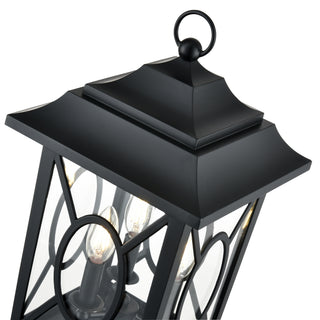 Allbert 3-Light Outdoor Post Lantern Powder Coated Black