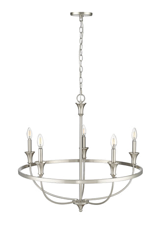 Emery 5-Light Chandelier Ceiling Light Brushed Nickel