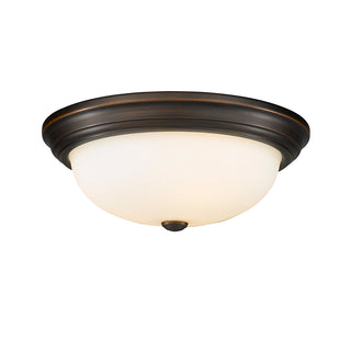 3-Light Flushmount Ceiling Light Rubbed Bronze