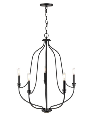 Senoia 5-Light Chandelier Ceiling Light Matte Black