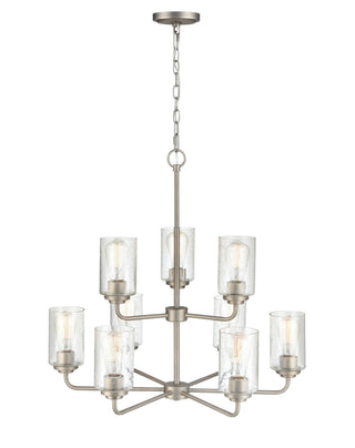 Moven 9-Light Chandelier Ceiling - Satin Nickel